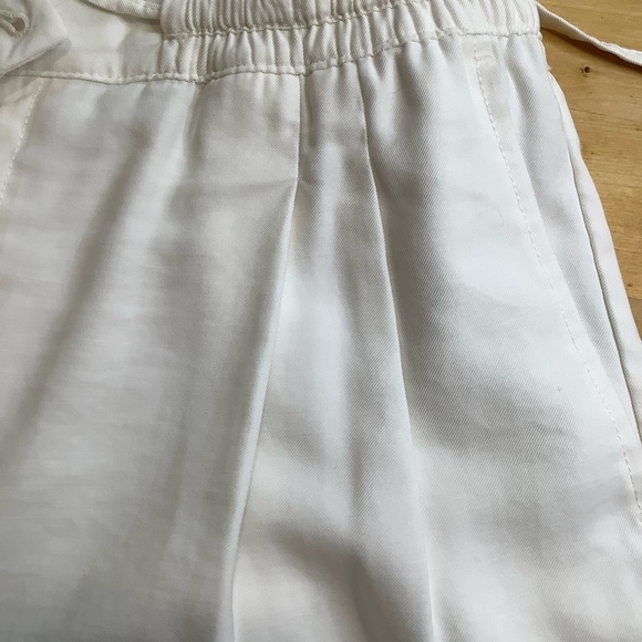 TOMMY HILFIGER White Relaxed Wide Leg Pleated Pants Size L - Picture 9 of 13